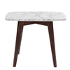 Cima 12" x 21" Rectangular Italian Marble Side Table with Legs