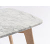 Cima 12" x 21" Rectangular Italian Marble Side Table with Legs