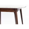 Senna 31" Square Italian Carrara White Marble Dining Table with Legs