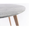 Avella 31" Round Italian Carrara White Marble Dining Table with Legs