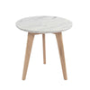 Cherie 15" Round Italian Marble Side Table with Legs
