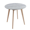 Avella 31" Round Italian Carrara White Marble Dining Table with Legs
