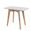 Cima 12" x 21" Rectangular Italian Marble Side Table with Legs