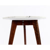 Cherie 15" Round Italian Marble Side Table with Legs