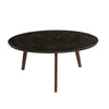 Stella 31" Round Italian Marble Coffee Table with Legs