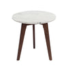 Cherie 15" Round Italian Marble Side Table with Legs