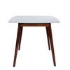 Senna 31" Square Italian Carrara White Marble Dining Table with Legs