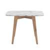 Cima 12" x 21" Rectangular Italian Marble Side Table with Legs