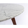 Avella 31" Round Italian Carrara White Marble Dining Table with Legs