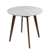 Avella 31" Round Italian Carrara White Marble Dining Table with Legs