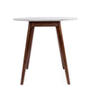 Avella 31" Round Italian Carrara White Marble Dining Table with Legs