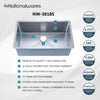 Nationalware Undermount 16 gauge Stainless Steel 30 in. Single Bowl Kitchen Sink