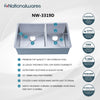 Nationalware Undermount Stainless Steel 33 in. Double Bowl Kitchen Sink