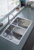 Nationalware Undermount Stainless Steel 33 in. Double Bowl Kitchen Sink