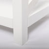 Agatha 44" x 18" Rectangular Italian Carrara White Marble Coffee Table with Solid Wood Legs