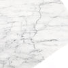 Agatha 44" x 18" Rectangular Italian Carrara White Marble Coffee Table with Solid Wood Legs