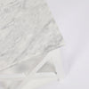 Agatha 15" Square Italian Carrara White Marble Side Table with solid wood Legs