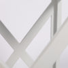 Agatha 15" Square Italian Carrara White Marble Side Table with solid wood Legs