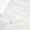 Agatha 39" x 12" Rectangular Italian Carrara White Marble Console Table with Solid Wood Legs