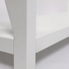 Agatha 39" x 12" Rectangular Italian Carrara White Marble Console Table with Solid Wood Legs