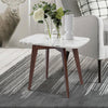 Cima 12" x 21" Rectangular Italian Marble Side Table with Legs
