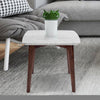 Gavia 19.5" Square Italian Carrara White Marble Side Table with Legs