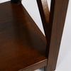 Agatha 15" Square Italian Carrara White Marble Side Table with solid wood Legs