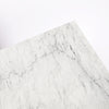 Agatha 39" x 12" Rectangular Italian Carrara White Marble Console Table with Solid Wood Legs