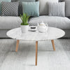 Stella 31" Round Italian Marble Coffee Table with Legs