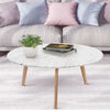 Stella 31" Round Italian Marble Coffee Table with Legs