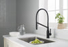 Vallant Kitchen Faucet w/ Spray Head Gooseneck Single Lever Mixer in Matte Black