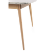 Senna 31" Square Italian Carrara White Marble Dining Table with Legs