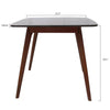 Senna 31" Square Italian Carrara Black Marble Dining Table with Walnut Legs