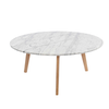 Stella 31" Round Italian Marble Coffee Table with Legs