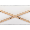 Faura 18" x 43.5" Rectangular Italian Marble Coffee Table with Legs
