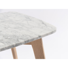 Faura 18" x 43.5" Rectangular Italian Marble Coffee Table with Legs