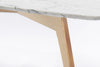 Vezzana 31" Square Italian Carrara White Marble Coffee Table with Legs
