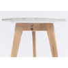 Cherie 15" Round Italian Marble Side Table with Legs