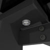 Tansole 47.3 in. Rectangle Black Glass Top With Metal Frame (Seat 4)