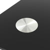 Tansole 47.3 in. Rectangle Black Glass Top With Metal Frame (Seat 4)