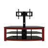 Tansole 22 in. Walnut TV Stand with 3 Tier Storage Space Fits TV's Up To 65 in.