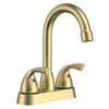 Bianca Surface Mounted 2 Handles Bathroom Faucet with Drain Kit Included in Brushed Gold
