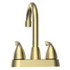 Bianca Surface Mounted 2 Handles Bathroom Faucet with Drain Kit Included in Brushed Gold