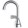 4 in. Double Handle Centerset Double Handle Bathroom Faucet with Drain Kit Included