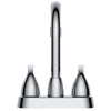 4 in. Double Handle Centerset Double Handle Bathroom Faucet with Drain Kit Included