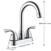 4 in. Double Handle Centerset Double Handle Bathroom Faucet with Drain Kit Included