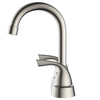 4 in. Double Handle Centerset Double Handle Bathroom Faucet with Drain Kit Included