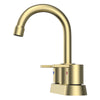 Alamo Surface Mounted 2 Handles Bathroom Faucet with Drain Kit Included in Brushed Gold