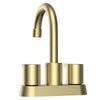Alamo Surface Mounted 2 Handles Bathroom Faucet with Drain Kit Included in Brushed Gold