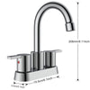 4 in. Double Handle Centerset Double Handle Bathroom Faucet with Drain Kit Included